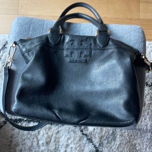 Black Pebble Leather Tory Burch Crossbody
